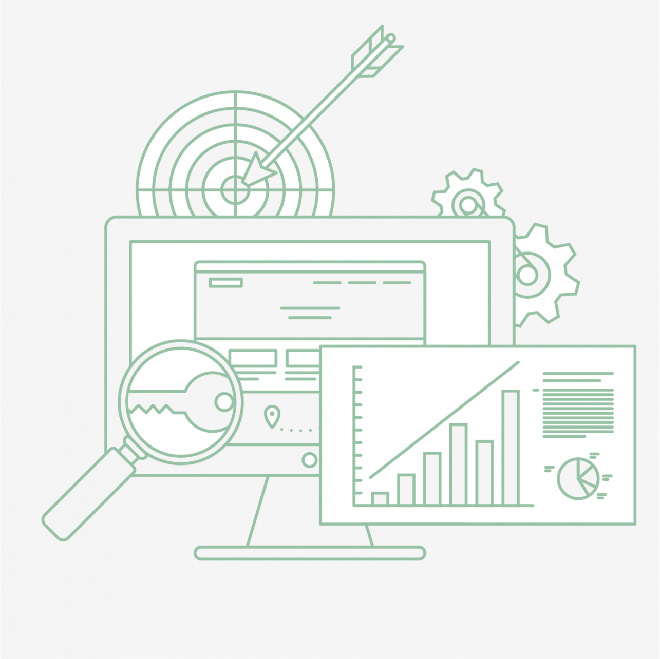 Dies ist eine Illustration der fugu GmbH. Dies soll die Suchmaschinenoptimierung anschaulich darstellen