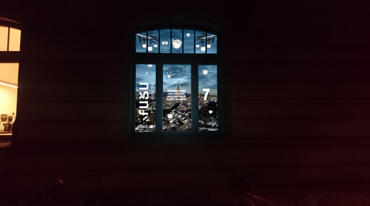 Unser Adventsfenster in der Schwarztorstrasse